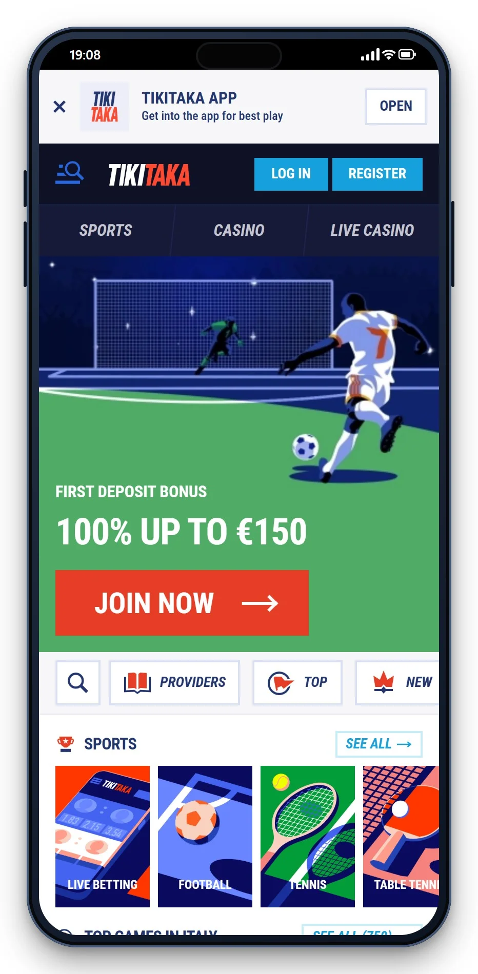 mga casino sites: the TikiTaka lobby on mobile